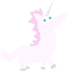 Obraz premium flat color illustration of unicorn