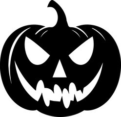 Halloween Spooky outline icon. pumpkin. Cute Helloween Icon. Isolated Vector Illustration.