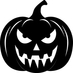 Halloween Spooky outline icon. pumpkin. Cute Helloween Icon. Isolated Vector Illustration.