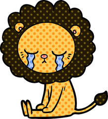 crying cartoon lion