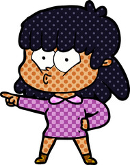 cartoon whistling girl