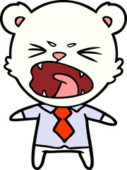 angry polar bear cartoon
