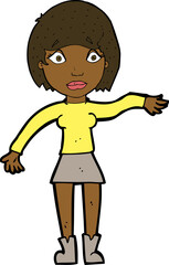 cartoon surprised woman