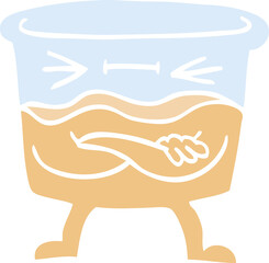 cartoon doodle whisky glass