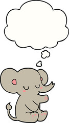 cartoon elephant with thought bubble