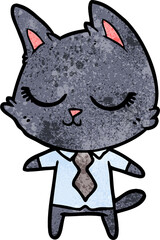 calm cartoon cat