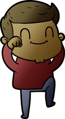 cartoon friendly man
