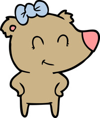 female bear cartoon