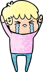 cartoon boy crying