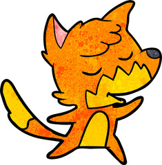 friendly cartoon fox