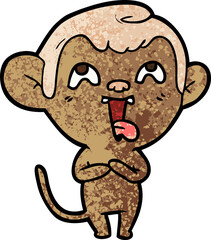 crazy cartoon monkey