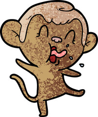 crazy cartoon monkey