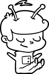friendly cartoon spaceman