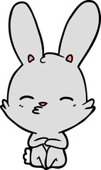 curious bunny cartoon