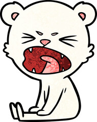 angry polar bear cartoon