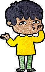 cartoon man confused