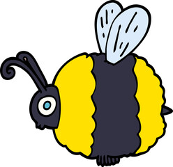 cartoon doodle bee