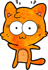 cartoon surprised cat