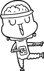 happy cartoon robot