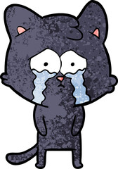 cartoon crying cat