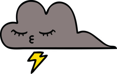 cute cartoon of a storm cloud