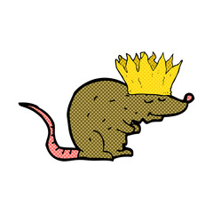 cartoon rat wearing a crown