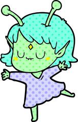 cartoon alien girl