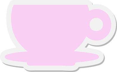 coffee or tea cup sticker