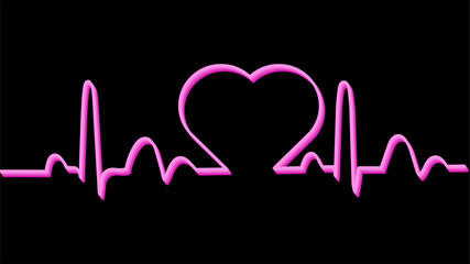 Cardiogram cardiograph oscilloscope screen blue illustration background. Emergency ecg monitoring. Blue glowing neon heart pulse. Heartbeat. Electrocardiogram