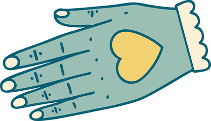 iconic tattoo style image of a hand