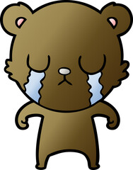 crying cartoon bear
