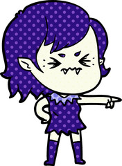 annoyed cartoon vampire girl