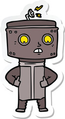 sticker of a cartoon robot