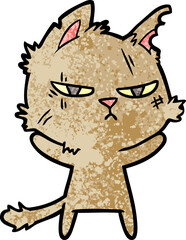 tough cartoon cat