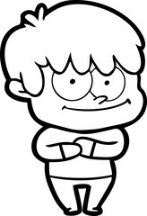 happy cartoon man