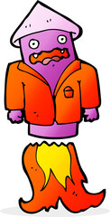 cartoon firework in business suit
