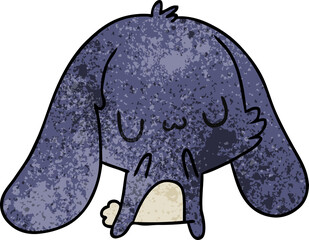textured cartoon illustration kawaii cute furry bunny