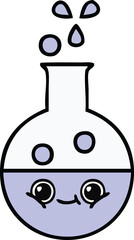 cute cartoon of a test tube