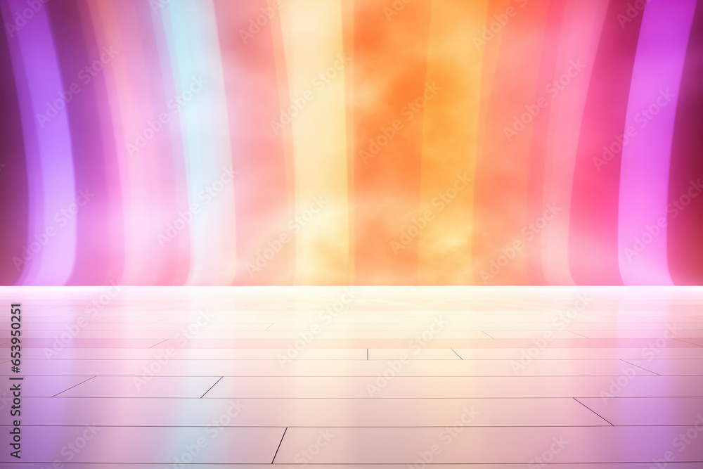 Poster lively and captivating background featuring array of colorful lights, perfect for adding dynamic and