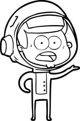 cartoon surprised astronaut