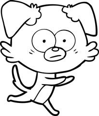 nervous dog cartoon