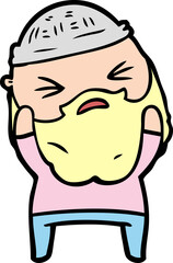 Obraz premium cartoon man with beard