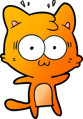 cartoon surprised cat