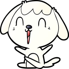 cute cartoon dog crying