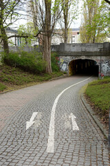 Fahrradweg in der Stadt