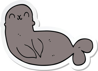 sticker of a cartoon seal