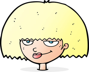 cartoon mean female face