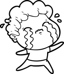 cartoon man crying