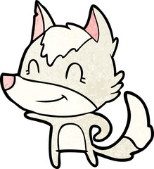friendly cartoon wolf