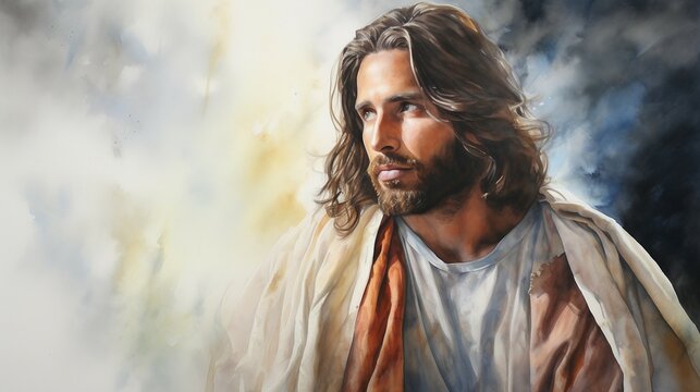 Fototapeta jesus christ wallpaper abstract watercolor